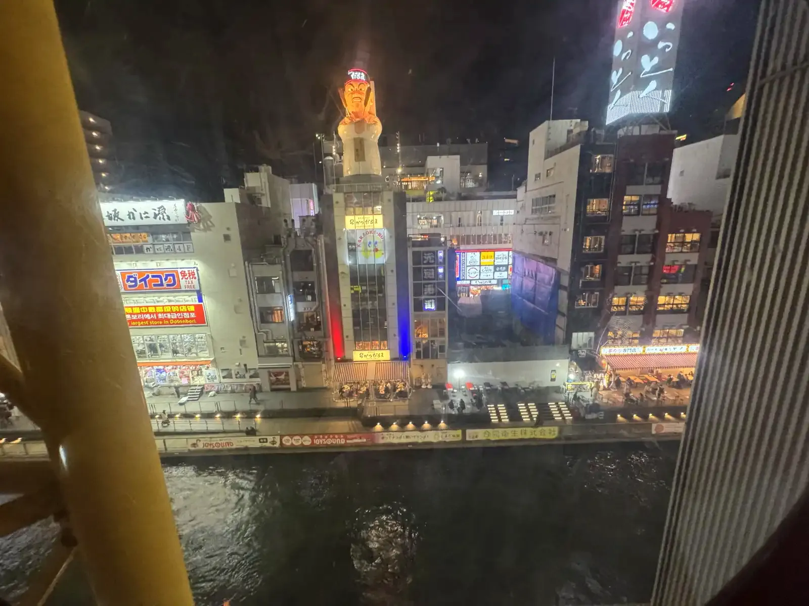 從道頓堀摩天輪俯瞰大阪夜景